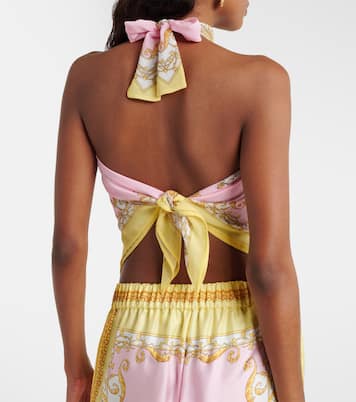 Printed georgette top | Versace