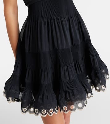 刺绣荷叶边迷你连衣裙 | Zimmermann