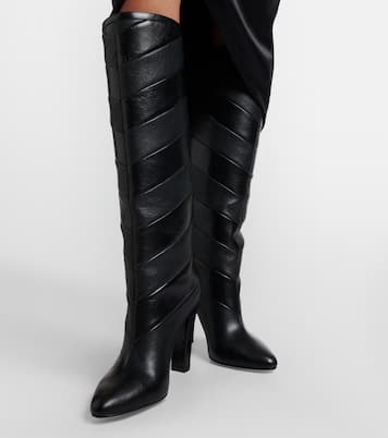 Rayons 100 leather knee-high boots | Valentino Garavani