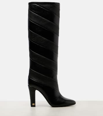 Rayons 100 leather knee-high boots | Valentino Garavani