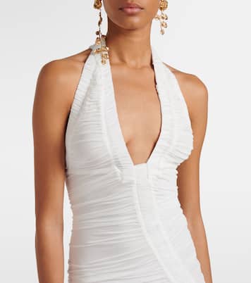 Bridal Orion ruched halterneck gown | Christopher Esber