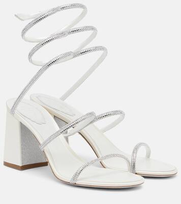 Sandalen 80 aus Satin mit Kristallen | Rene Caovilla