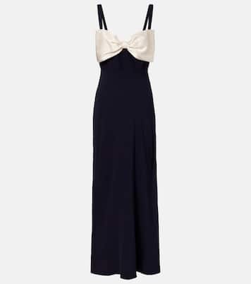 Bow-detail satin midi dress | Rixo