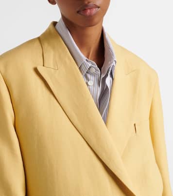 Nightbreak double-breasted linen blazer | Blazé Milano