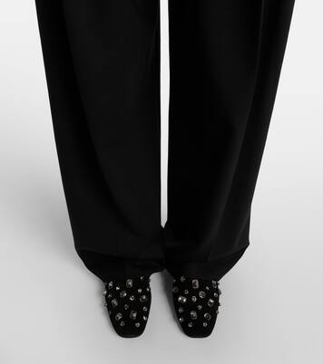 Narcisa水晶缀饰绒面革穆勒鞋 | Veronica Beard