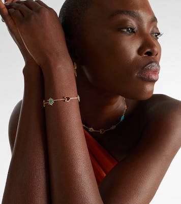 Petits Personnages 9kt gold bracelet with gemstones | Yvonne Léon