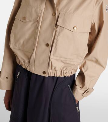 Carex cropped hooded cotton-blend poplin jacket | Moncler
