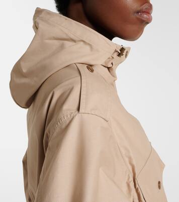Carex cropped hooded cotton-blend poplin jacket | Moncler