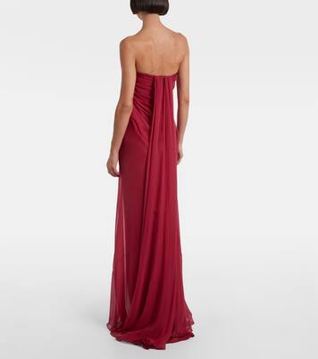 Draped silk gown | McQueen