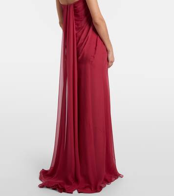 Draped silk gown | McQueen