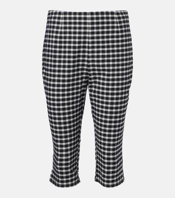 Chiara gingham cotton-blend capri pants | Posse