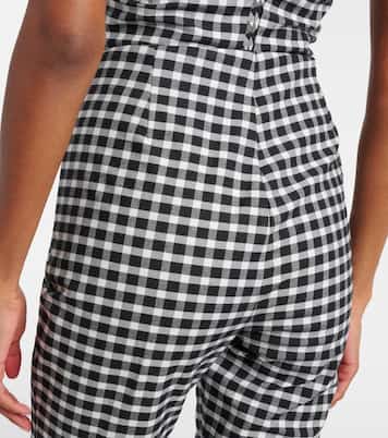 Chiara gingham cotton-blend capri pants | Posse