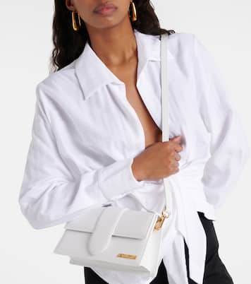 Le Grand Bambino leather shoulder bag in white Jacquemus Mytheresa