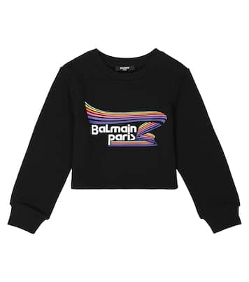 Sudadera de algodón con logo | Balmain Kids