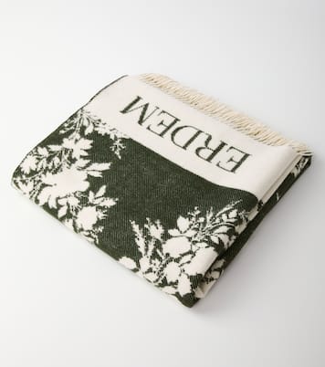 Floral wool and cashmere throw | Erdem