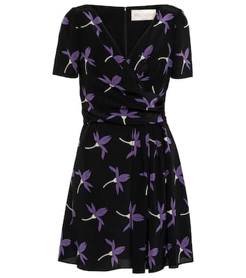 Floral silk crêpe de chine minidress | Valentino