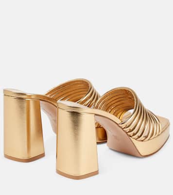 Lena metallic leather sandals | Gianvito Rossi