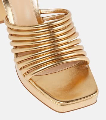 Lena metallic leather sandals | Gianvito Rossi