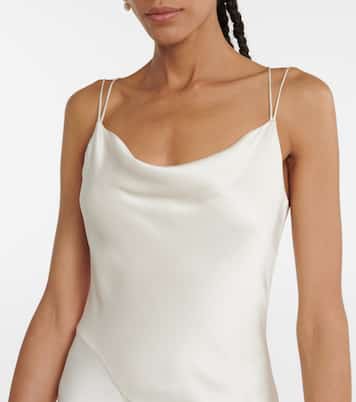 Robe longue de mariée Nadia en satin de soie | Roksanda