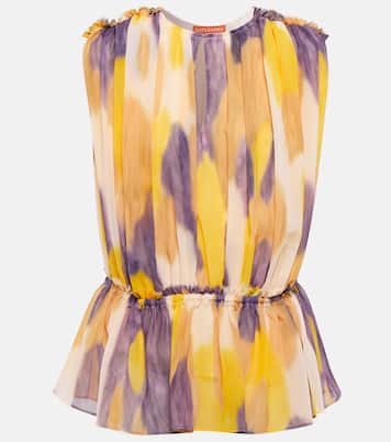 Top Baldur plisado con print tie-dye | Altuzarra