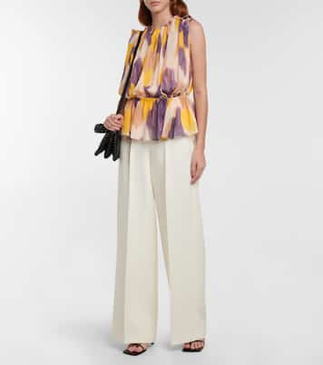 Top Baldur plisado con print tie-dye | Altuzarra
