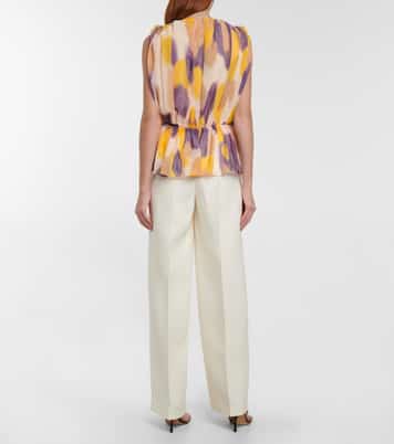 Top Baldur plisado con print tie-dye | Altuzarra