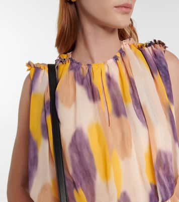 Top Baldur plisado con print tie-dye | Altuzarra