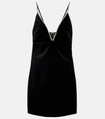 Verziertes Minikleid aus Samt | Dodo Bar Or