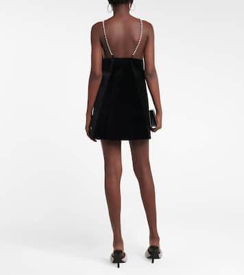 Verziertes Minikleid aus Samt | Dodo Bar Or