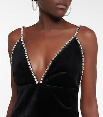 Verziertes Minikleid aus Samt | Dodo Bar Or