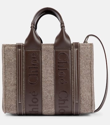 Woody Small felted tote bag | Chloé