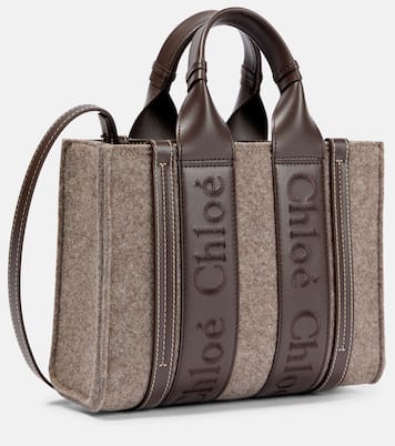 Woody Small felted tote bag | Chloé