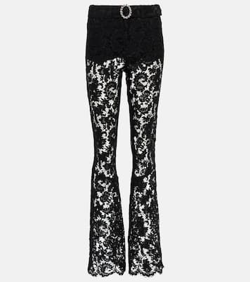 Pantaloni in pizzo a vita alta | Alessandra Rich