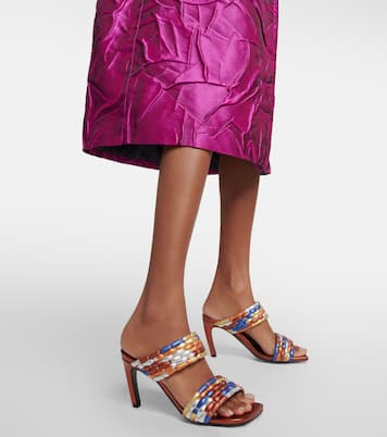 Printed leather mules | Dries Van Noten