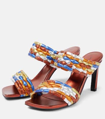 Printed leather mules | Dries Van Noten