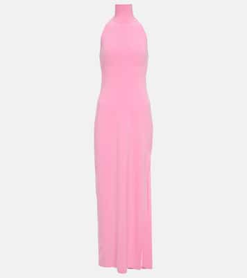 Halterneck jersey maxi dress | Norma Kamali