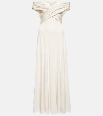 Bruna off-shoulder crêpe maxi dress | Khaite
