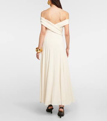 Bruna off-shoulder crêpe maxi dress | Khaite