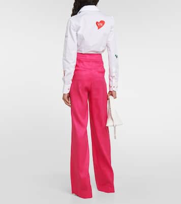 Pantalon ample Robinne en lin mélangé | Veronica Beard