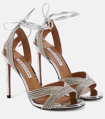 Sandali in similpelle con cristalli | Aquazzura