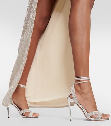 Sandali in similpelle con cristalli | Aquazzura