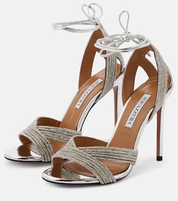 Sandali in similpelle con cristalli | Aquazzura