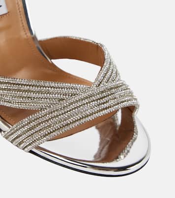 Sandali in similpelle con cristalli | Aquazzura