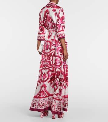 Robe chemise imprimée en soie | Dolce&Gabbana