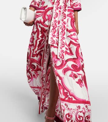Robe chemise imprimée en soie | Dolce&Gabbana