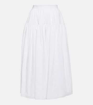 Jupe longue à taille mi-haute en coton | Chloé