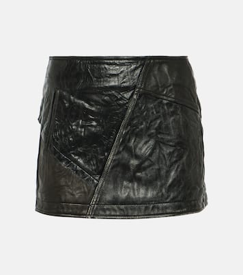 Minifalda de piel con paneles | Acne Studios