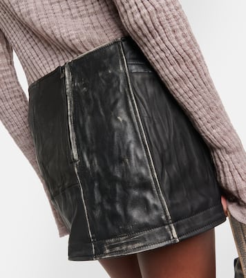 Minifalda de piel con paneles | Acne Studios