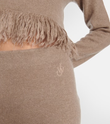 Jupe midi en mohair mélangé | JW Anderson