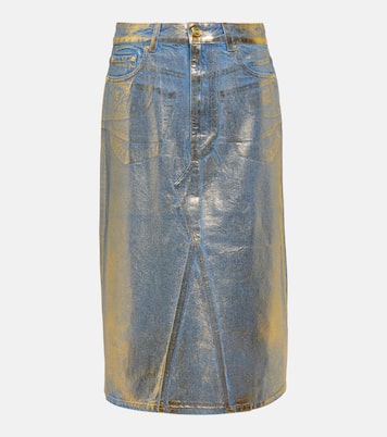 Midirock aus Denim | Ganni
